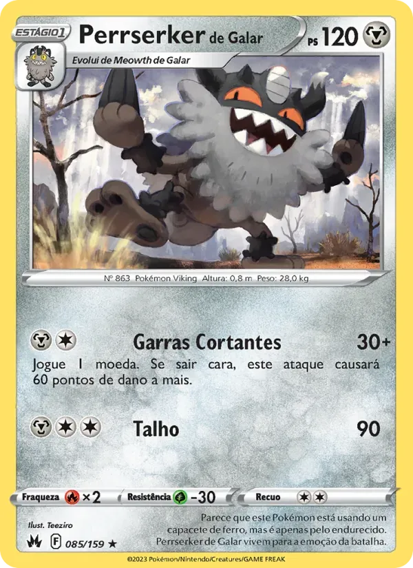 Perrserker de Galar 085/159 Realeza Absoluta