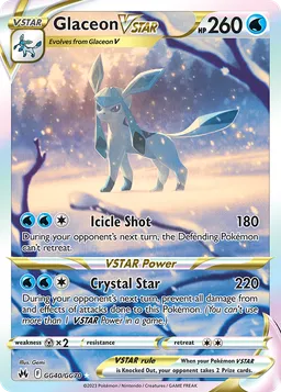 Glaceon V-ASTRO GG40 Realeza Absoluta Galeria de Galar