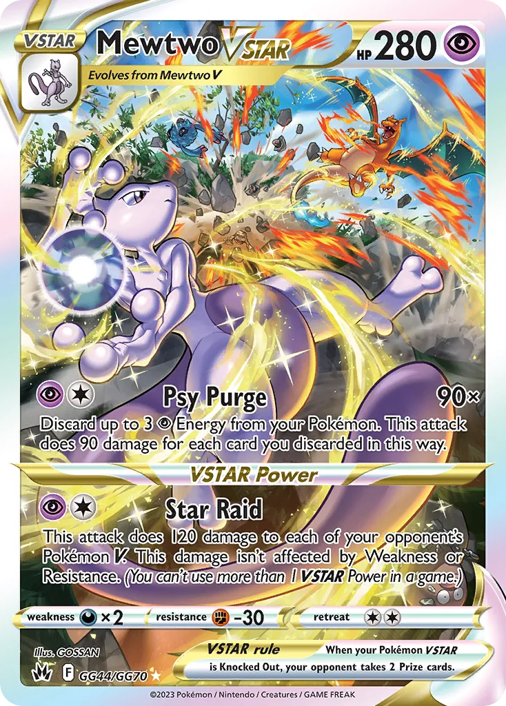 Mewtwo V-ASTRO GG44/70 Realeza Absoluta Galeria de Galar