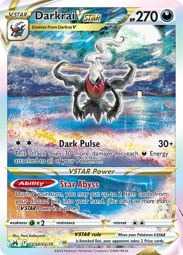 Darkrai V-ASTRO GG50/70 Realeza Absoluta Galeria de Galar
