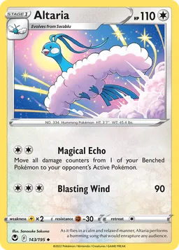 Altaria TG11 Tempestade Prateada Galeria de Treinador