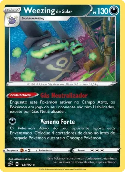 Weezing de Galar 113 Rixa Rebelde