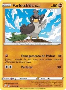 Farfetch'd de Galar 94 Rixa Rebelde