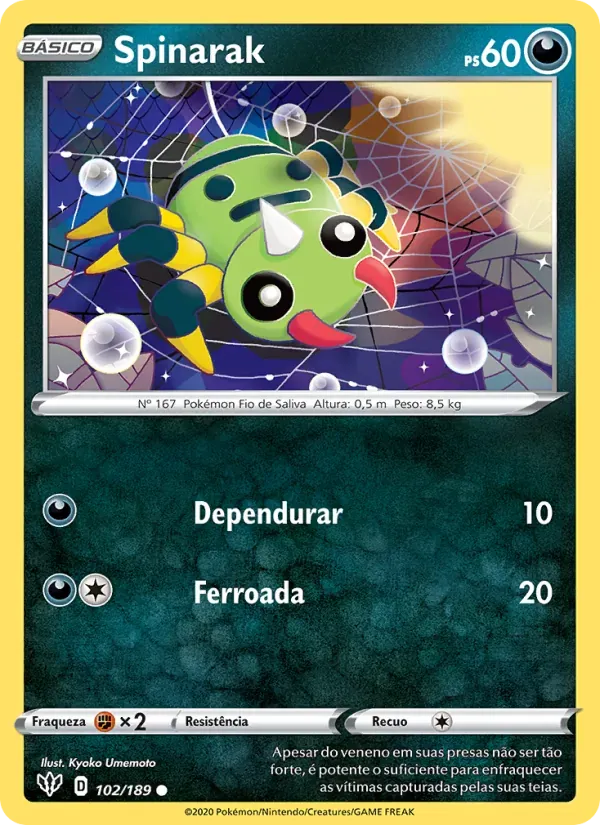 Spinarak 102/189 Escuridão Incandescente