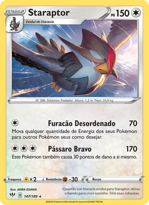 Staraptor 147/189 Escuridão Incandescente