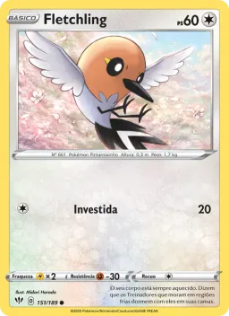 Fletchling 151 Escuridão Incandescente