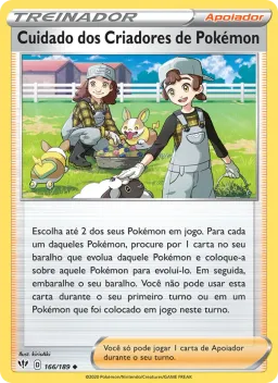 Cuidado dos Criadores de Pokémon 166 Escuridão Incandescente