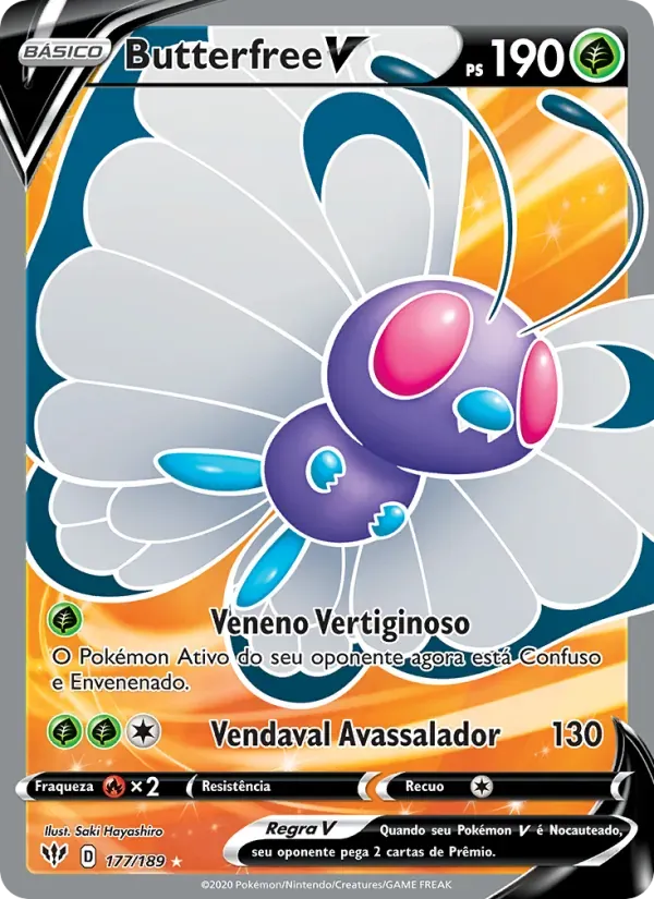 Butterfree V 177/189 Escuridão Incandescente