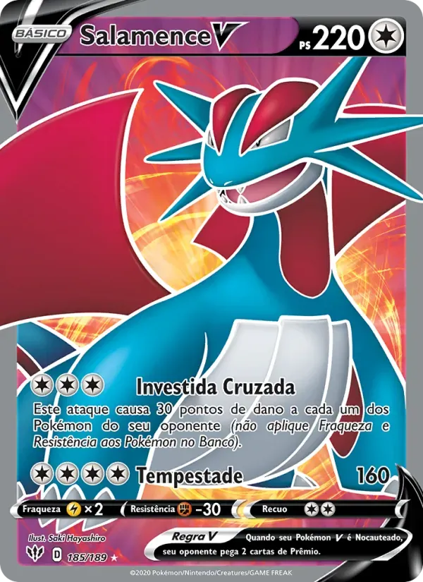 Salamence V 185/189 Escuridão Incandescente
