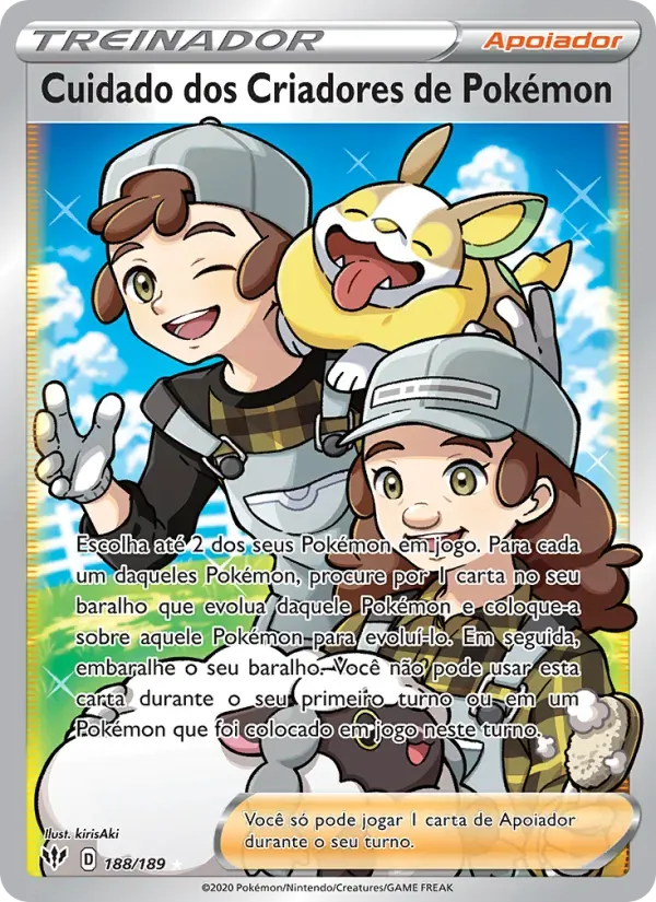Cuidado dos Criadores de Pokémon 188/189 Escuridão Incandescente