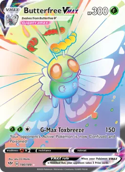 Butterfree VMAX 190 Escuridão Incandescente