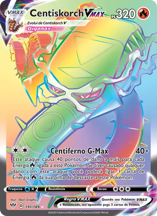 Centiskorch VMAX 191/189 Escuridão Incandescente