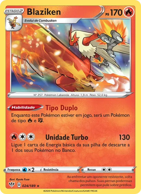 Blaziken 24/189 Escuridão Incandescente