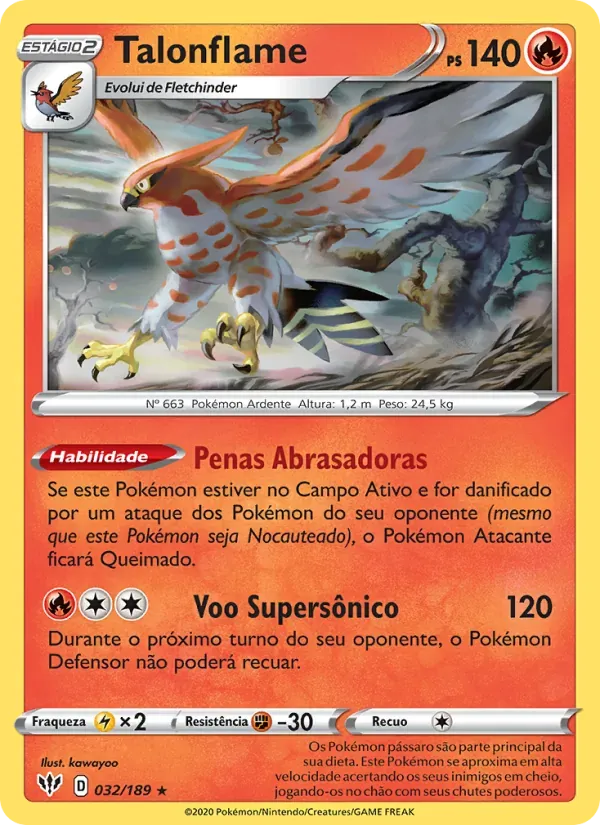 Talonflame 32/189 Escuridão Incandescente