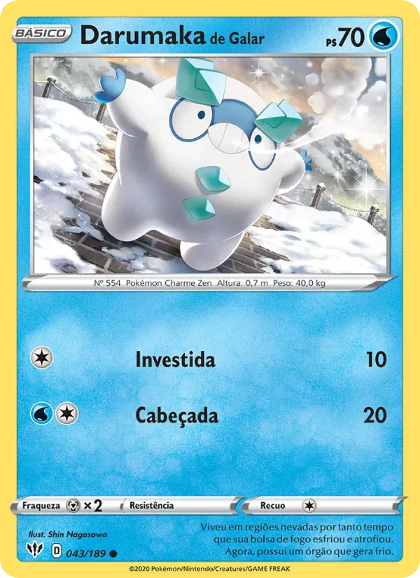 Darumaka de Galar 43/189 Escuridão Incandescente