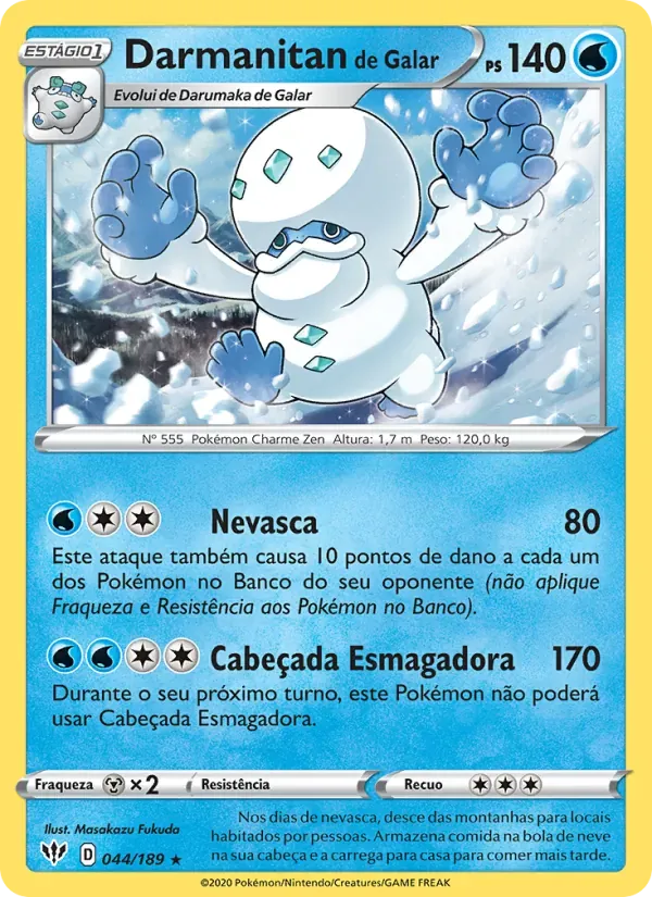 Darmanitan de Galar 44/189 Escuridão Incandescente