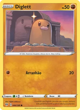 Diglett 84 Escuridão Incandescente