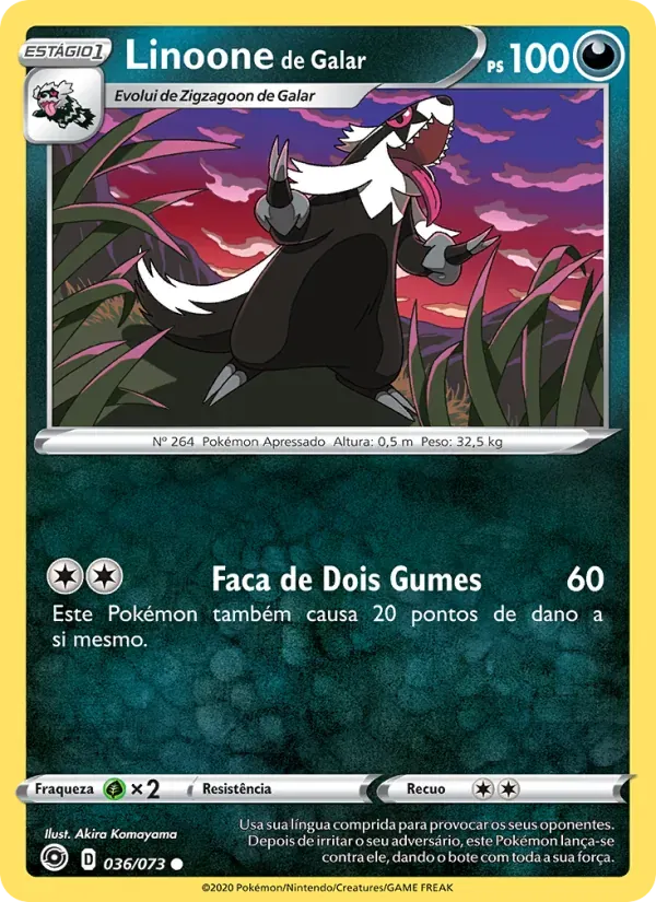 Linoone de Galar 36/73 Caminho do Campeão