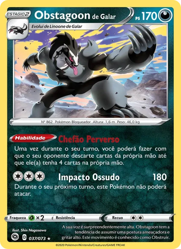 Obstagoon de Galar 37/73 Caminho do Campeão