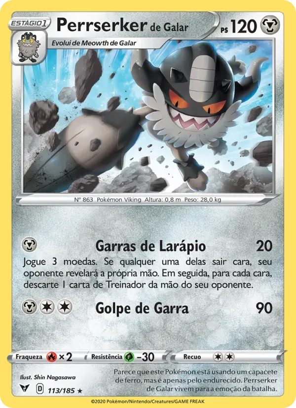Perrserker de Galar 113/185 Voltagem Vívida