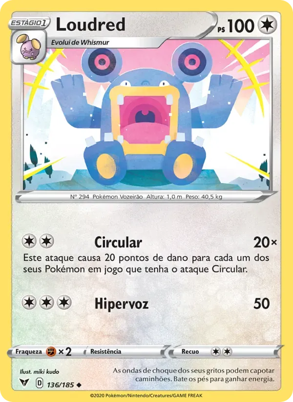 Loudred 136/185 Voltagem Vívida