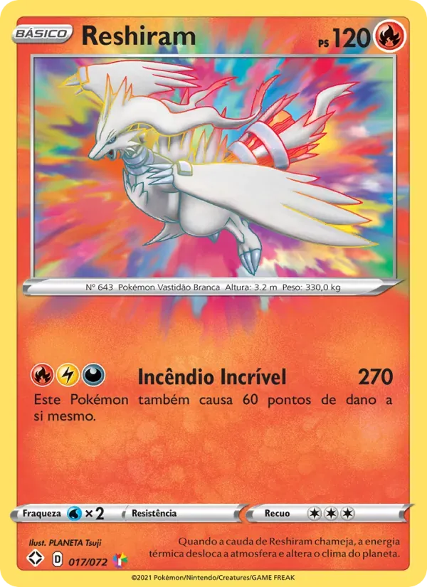 Reshiram 17/72 Destinos Brilhantes