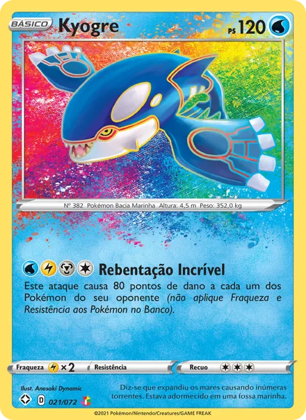 Kyogre 21/72 Destinos Brilhantes 