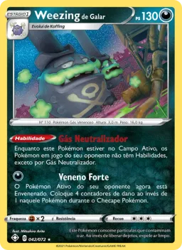 Weezing de Galar 42 Destinos Brilhantes 
