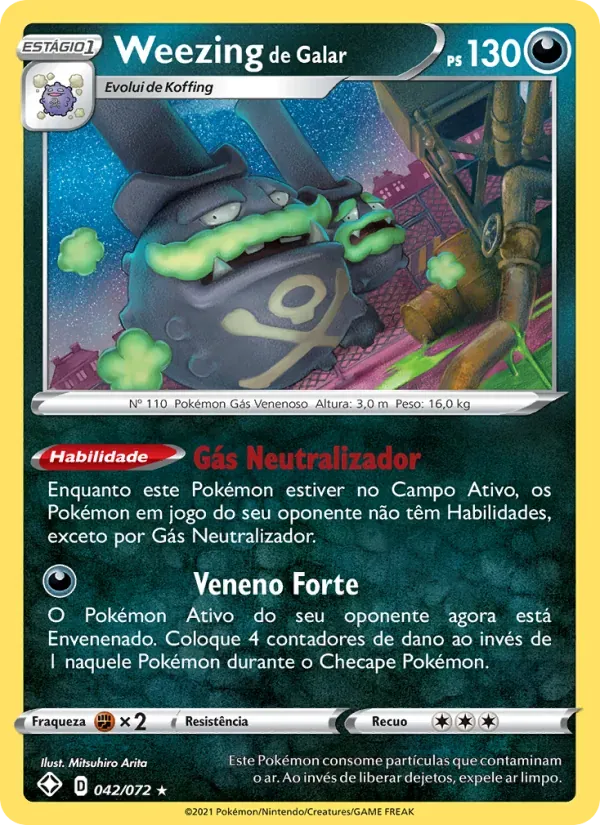 Weezing de Galar 42/72 Destinos Brilhantes 