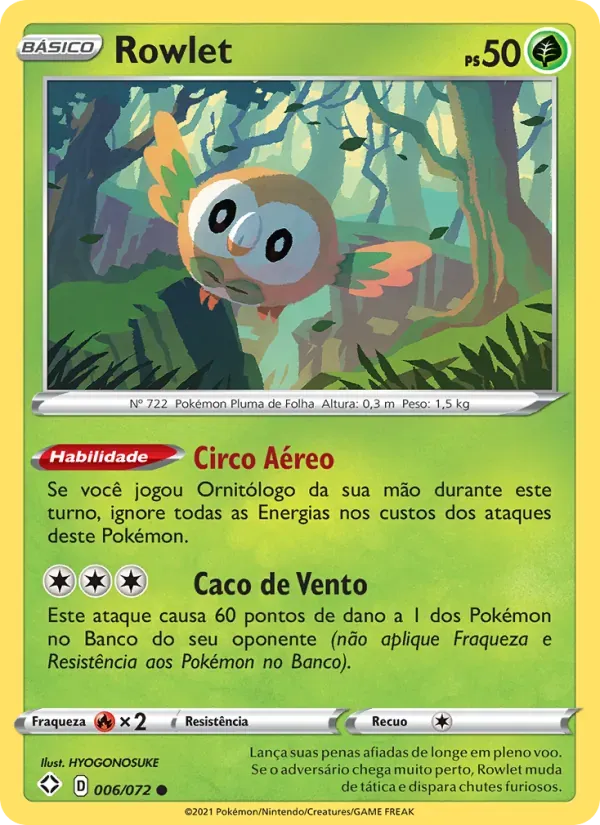 Rowlet 6/72 Destinos Brilhantes