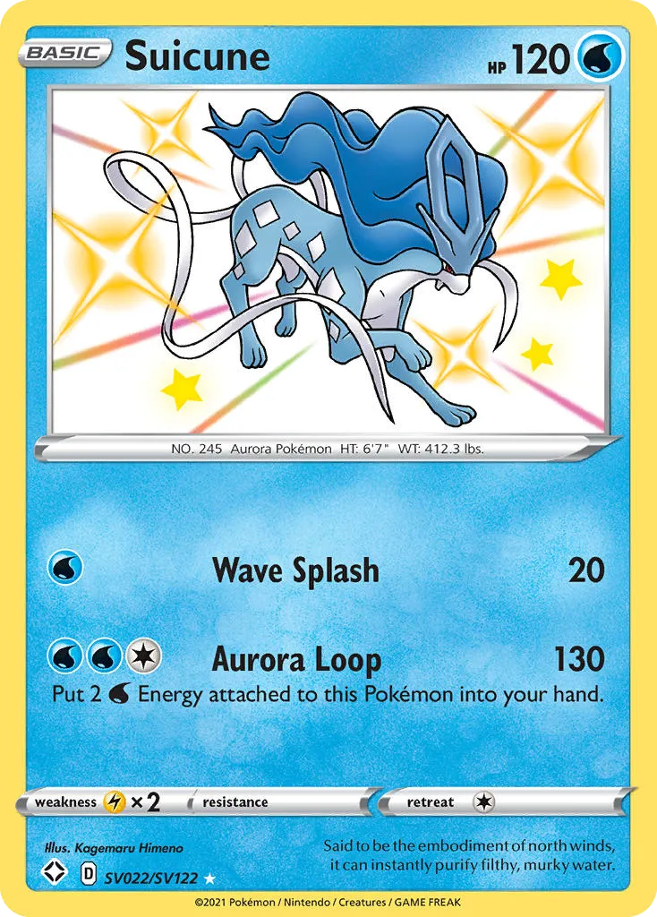 Suicune SV022/122 Destinos Brilhantes Cofre Brilhante