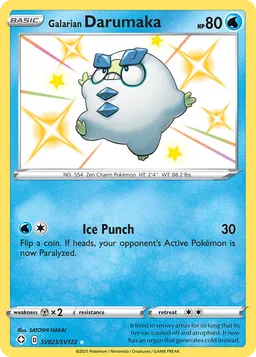 Darumaka de Galar SV023 Destinos Brilhantes Cofre Brilhante