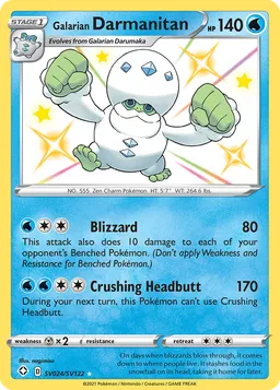 Darmanitan de Galar SV024 Destinos Brilhantes Cofre Brilhante