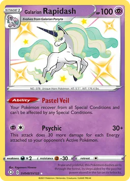 Rapidash de Galar SV048 Destinos Brilhantes Cofre Brilhante