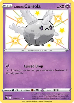 Corsola de Galar SV049 Destinos Brilhantes Cofre Brilhante