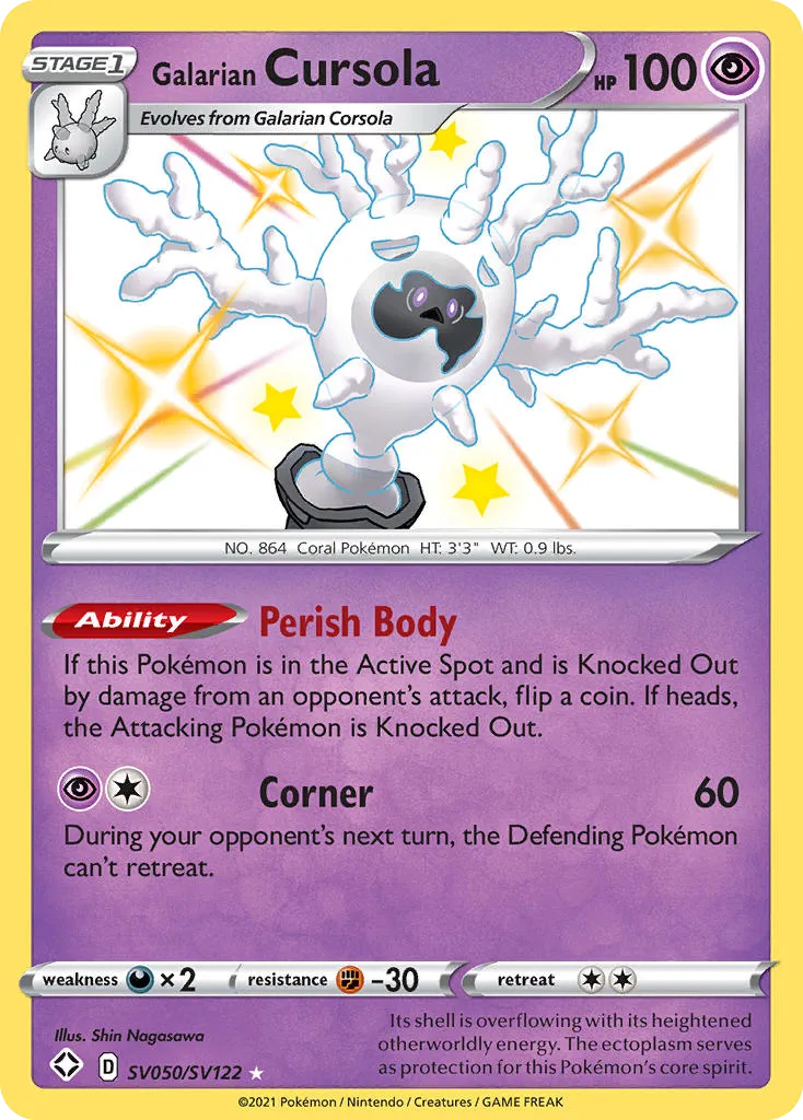Cursola de Galar SV050/122 Destinos Brilhantes Cofre Brilhante