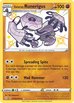 Runerigus de Galar SV066 Destinos Brilhantes Cofre Brilhante