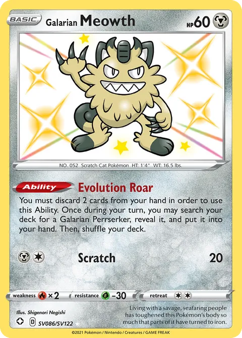 Meowth de Galar SV086/122