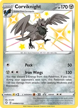 Corviknight SV089 Destinos Brilhantes Cofre Brilhante