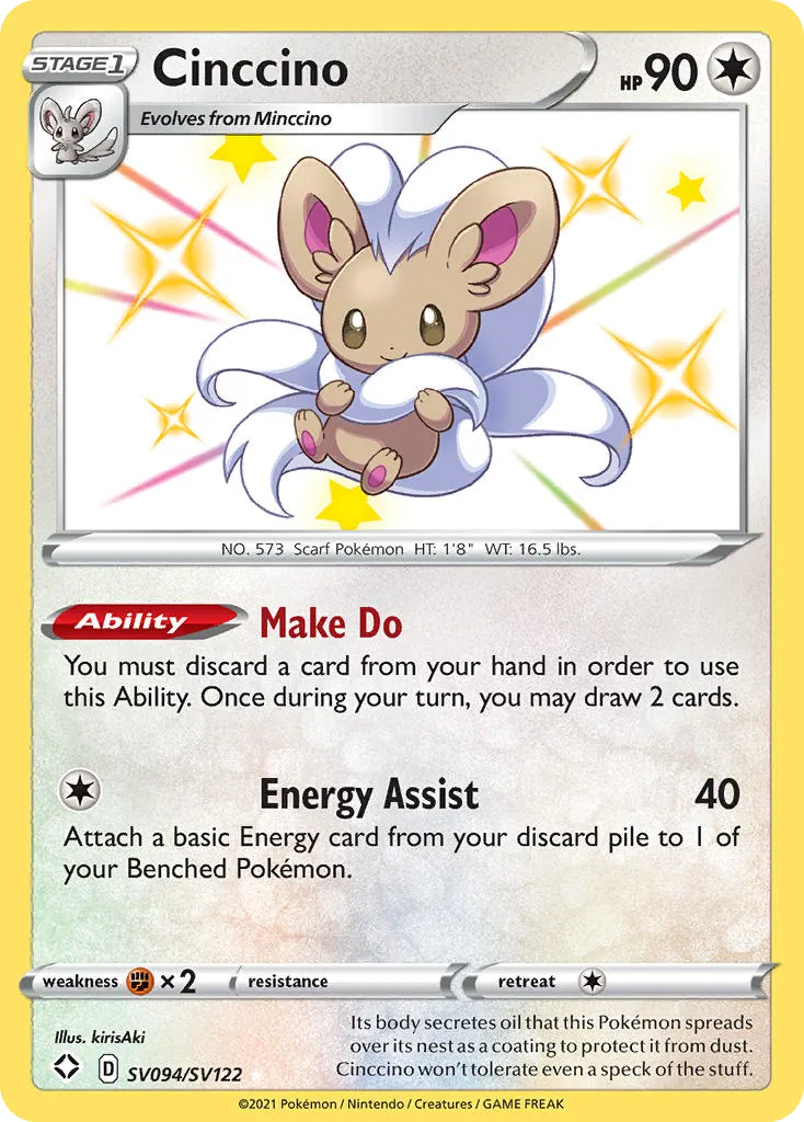Cinccino SV094/122 Destinos Brilhantes Cofre Brilhante