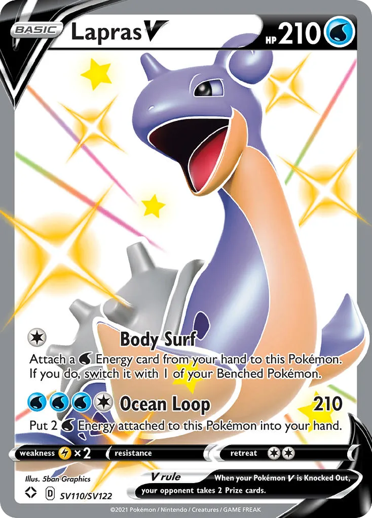 Lapras V SV110/122 Destinos Brilhantes Cofre Brilhante