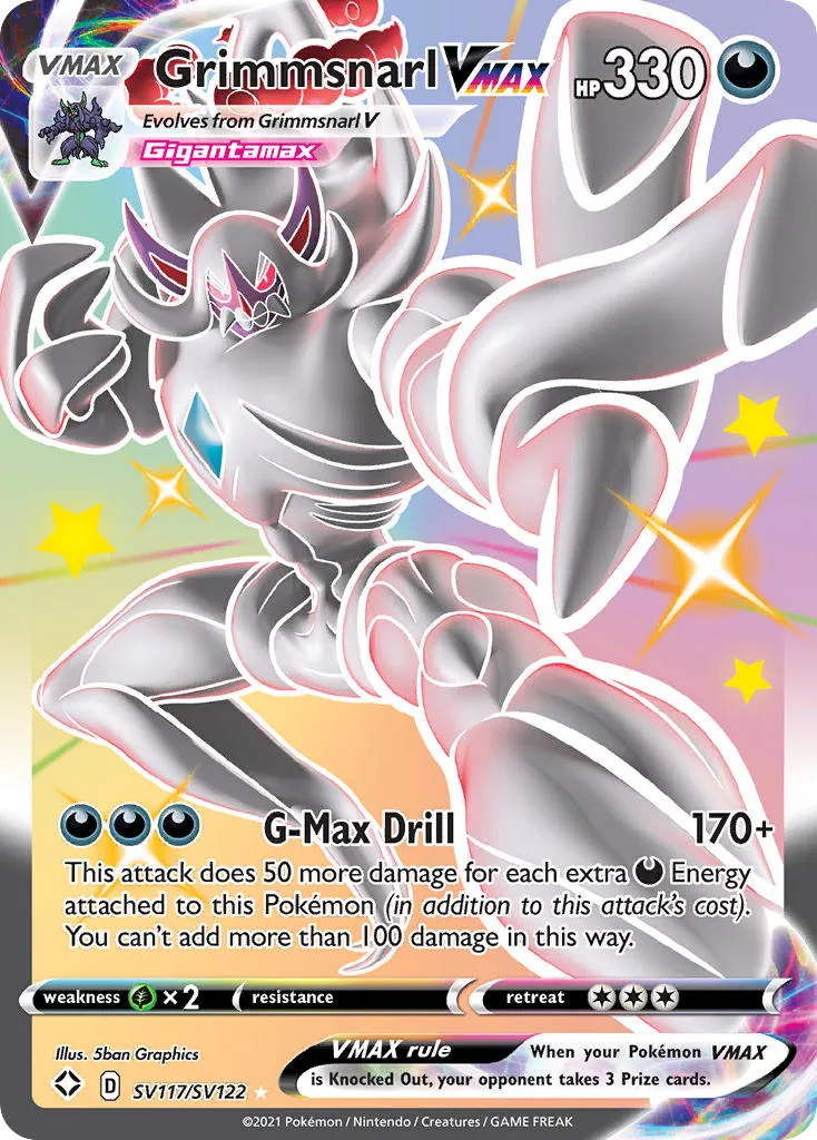 Grimmsnarl VMAX SV117/122 Destinos Brilhantes Cofre Brilhante