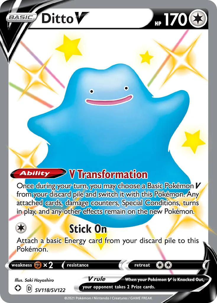 Ditto V SV118/122 Destinos Brilhantes Cofre Brilhante