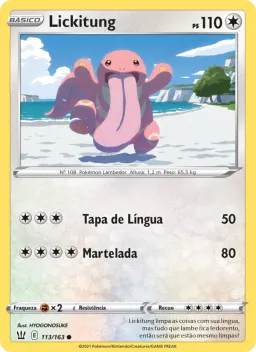 Lickitung 113 Estilos de Batalha