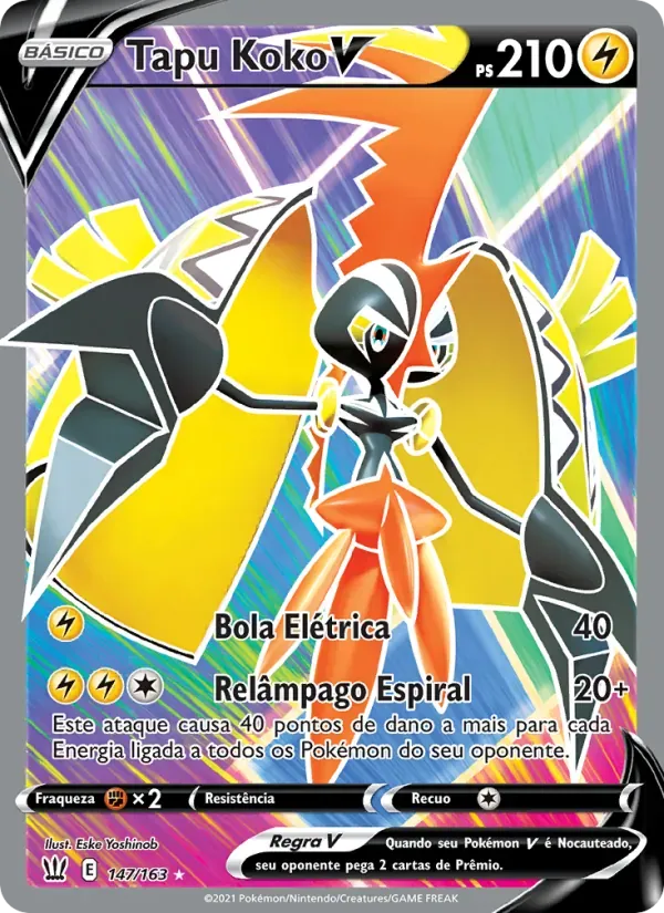 Tapu Koko V 147/163 Estilos de Batalha