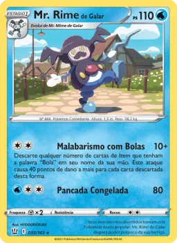 Mr. Rime de Galar 35 Estilos de Batalha