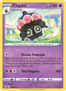 Claydol 58 Estilos de Batalha