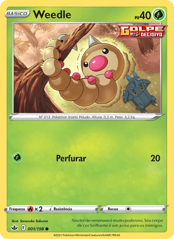 Weedle 1/198 Reinado Arrepiante