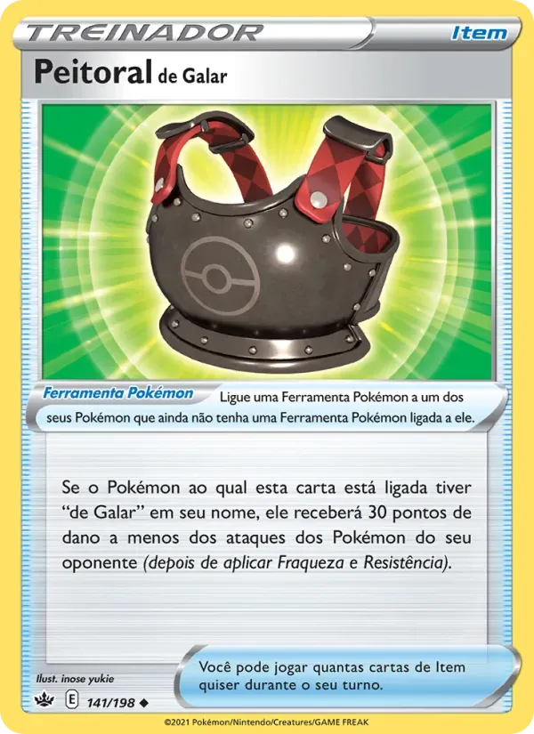 Peitoral de Galar 141/198 Reinado Arrepiante