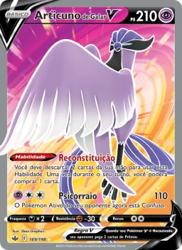 Articuno de Galar V 169 Reinado Arrepiante